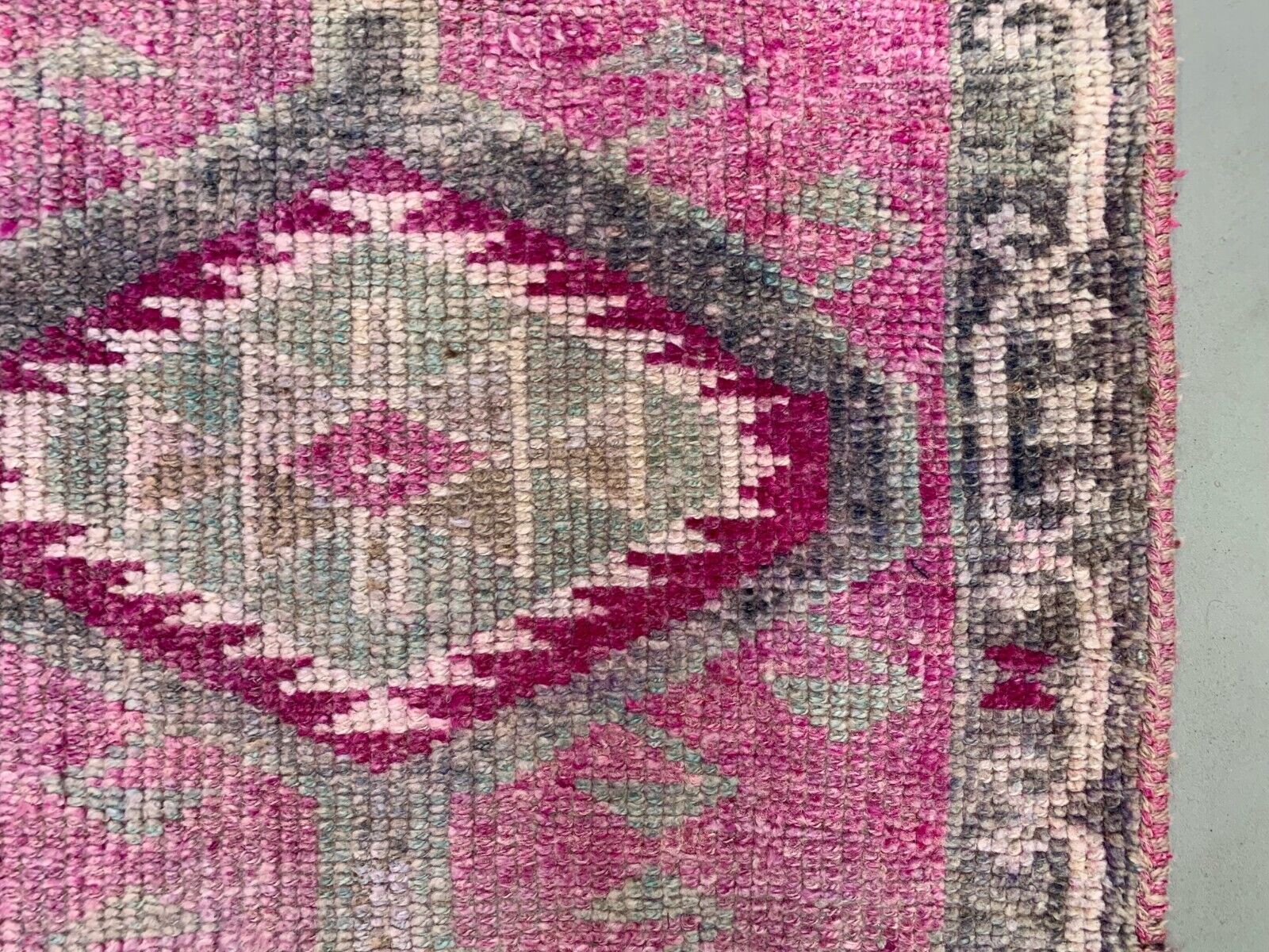 Vintage Turkish  Tribal Runner 350x106 cm veg dye wool rug tribal, handmade