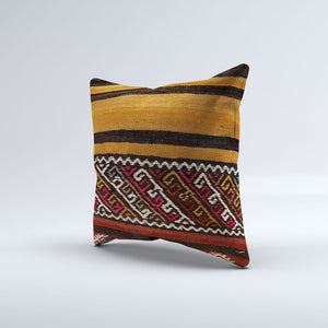 Vintage Turkish Kilim Cushion Cover 50x50 cm Square Wool Kelim Pillowcase 50455
