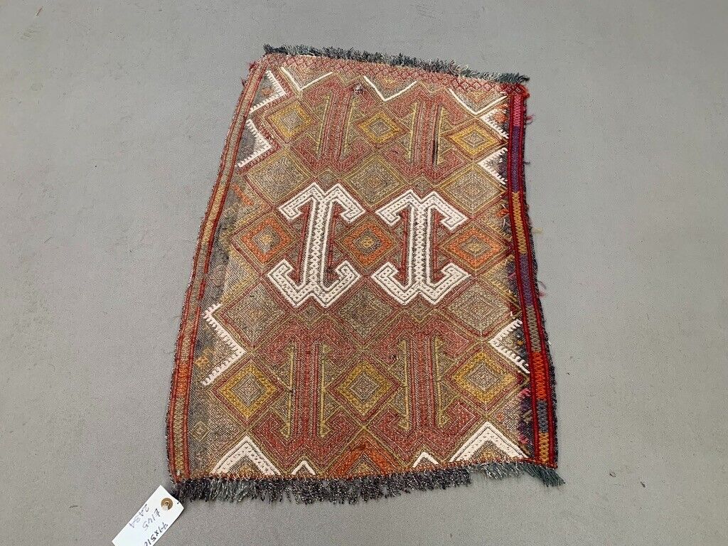 Vintage Turkish Mini Kilim 79x51 cm Wool Small Kelim Runner, shabby Chic