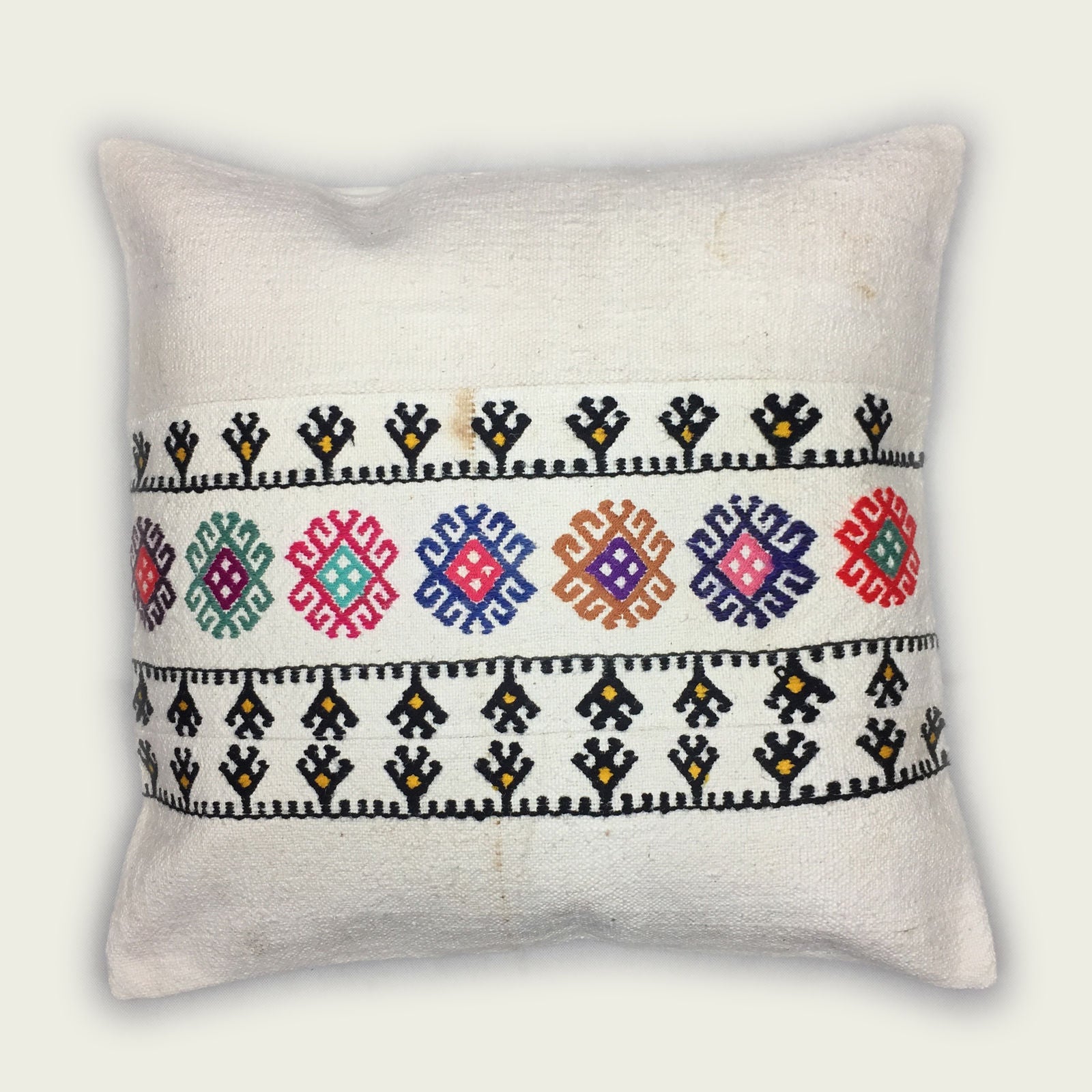 Kilim Cushion Cover, Kelim Pillow 60x60cm, 24 inches, Kilim Floor Cushion Home, Furniture & DIY:Home Decor:Cushions kilimshop.myshopify.com