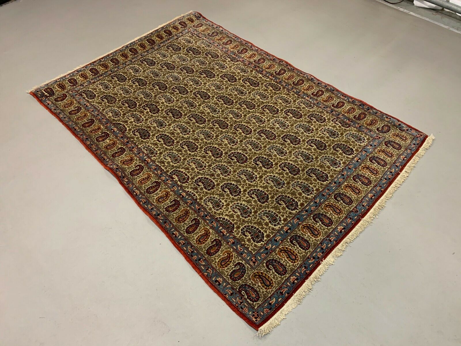 Vintage Tribal Rug 203x136 cm Wool Oriental Hand Made Rug Red, Beige, Blue