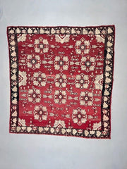 Vintage Turkish Square Kilim 301x285 cm Kelim Wool Rug Large