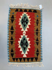Vintage Turkish Mini Kilim 105x61 cm Wool Small Kelim Runner, shabby Chic