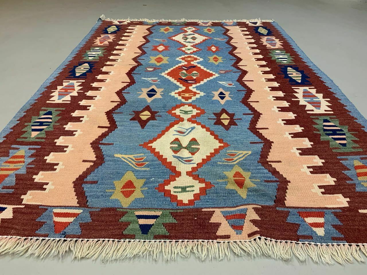 Turkish Ushak Kilim Rug shabby vintage wool decor Kelim 162x105 cm Medium Home, Furniture & DIY:Rugs & Carpets:Rugs kilimshop.myshopify.com