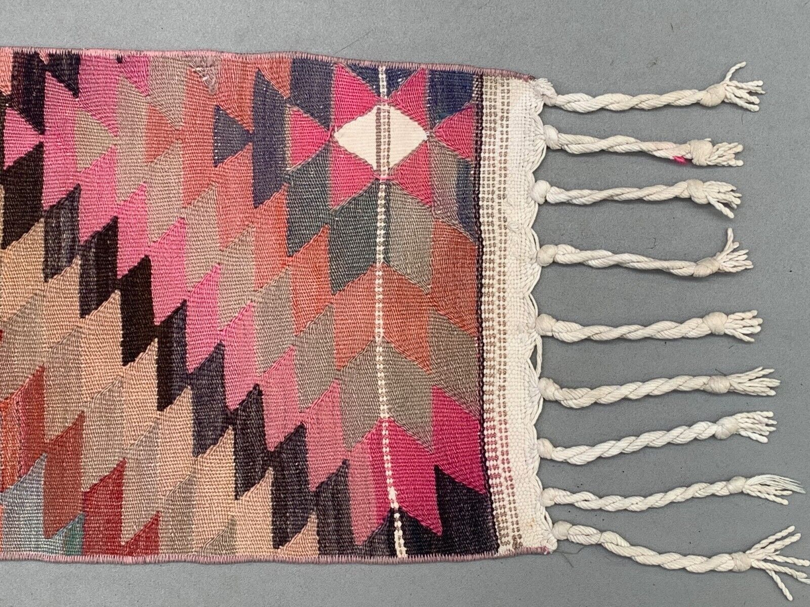 Old Turkish narrow Kilim Runner 337x46 cm shabby chic, vintage kelim