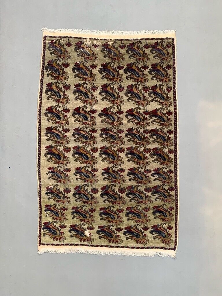 Vintage Turkish Rug 225x145 cm shabby Distressed carpet medium