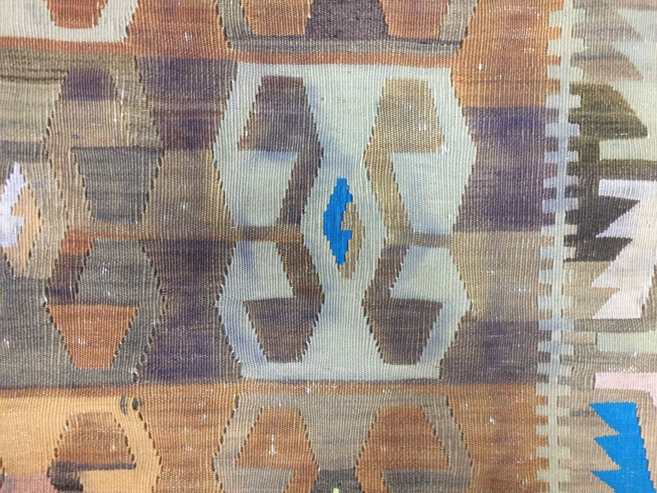 Vintage Turkish Kilim Kelim Rug shabby chic wool boho 245x112cm Moroccan Large Antiques:Carpets & Rugs kilimshop.myshopify.com