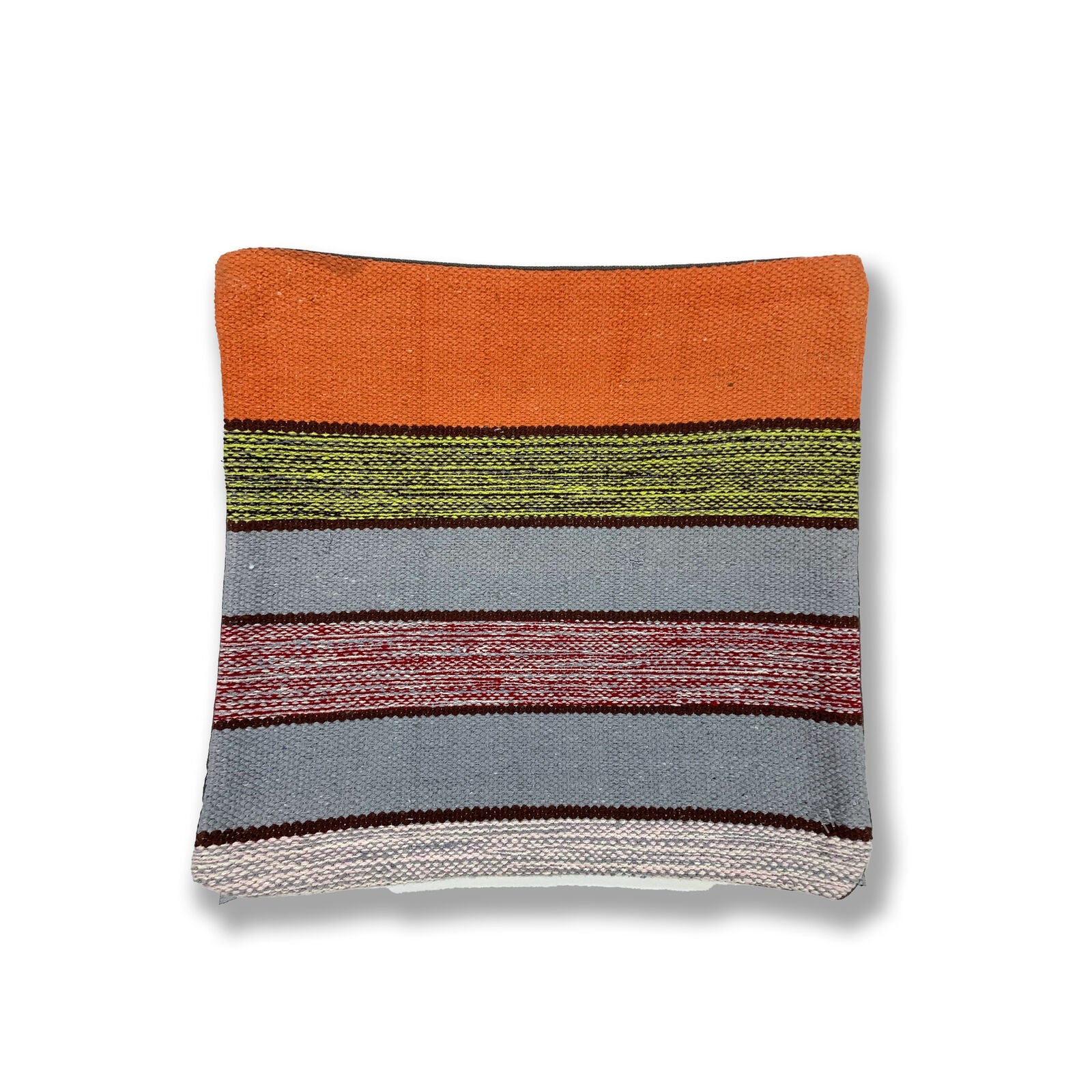 Vintage Kilim Cushion Cover 40x40 cm Square Wool Kelim Pillow Moroccan Decor kilimshop.myshopify.com