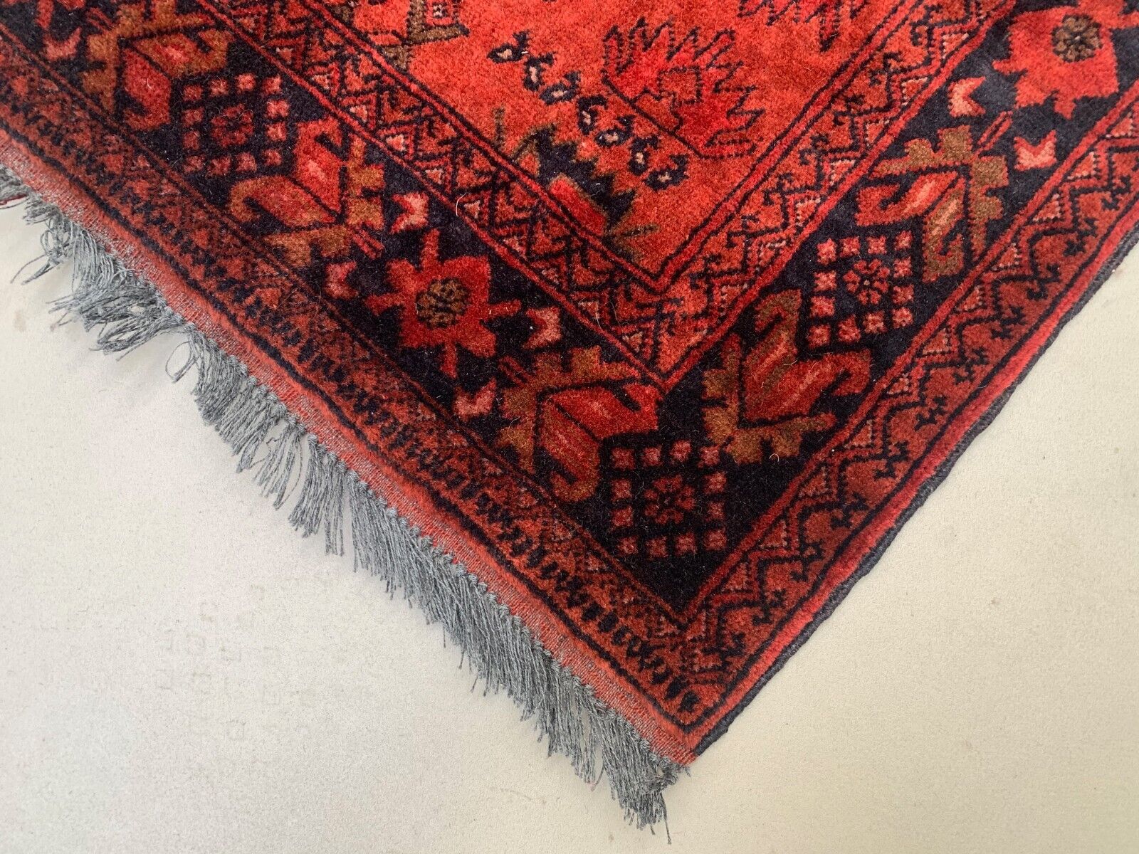 Afghan Khal Mohammadi Runner 307x81 cm, Vintage Turkoman Rug