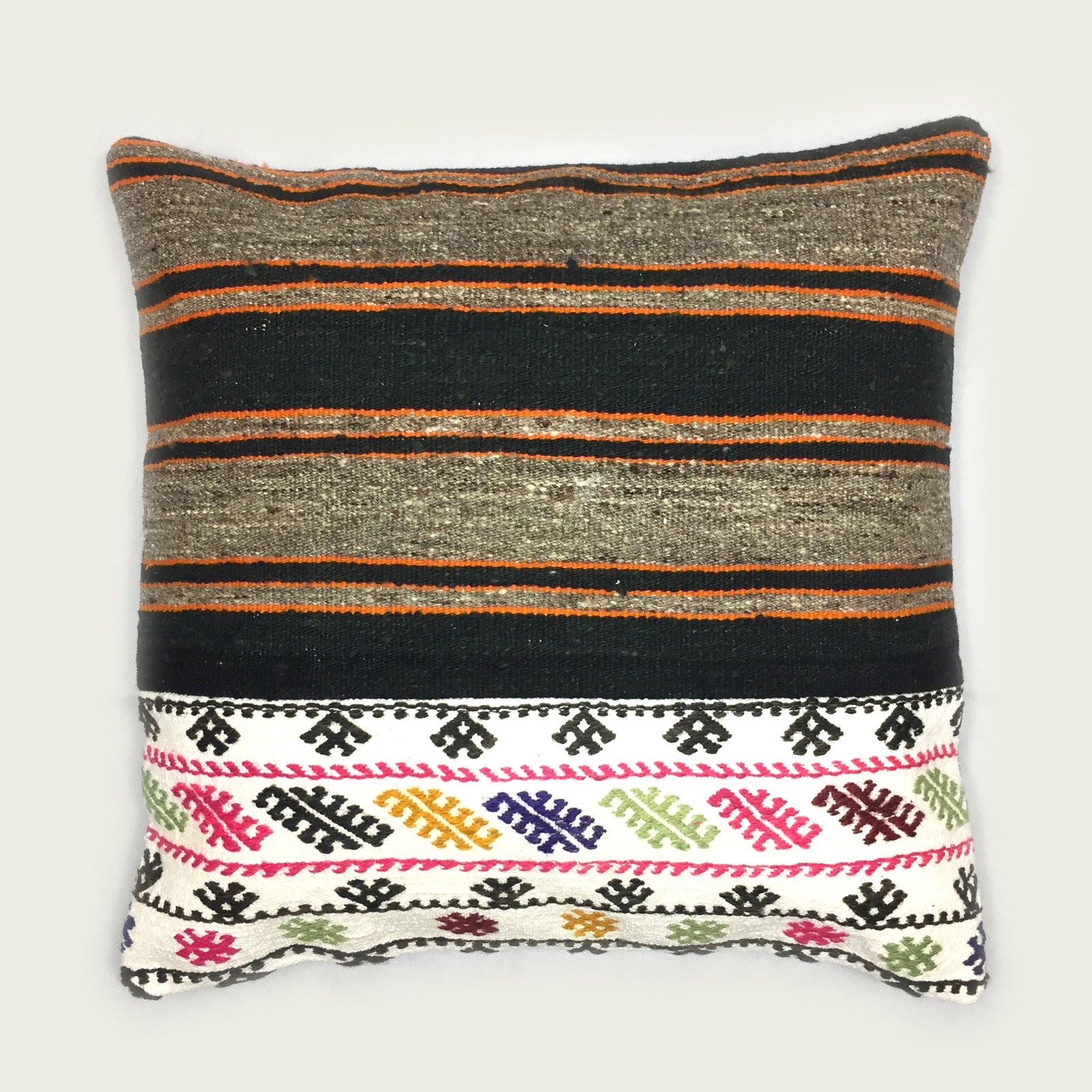 Kilim Cushion Cover, Kelim Pillow 60x60cm, 24 inches, Kilim Floor Cushion Home, Furniture & DIY:Home Decor:Cushions kilimshop.myshopify.com