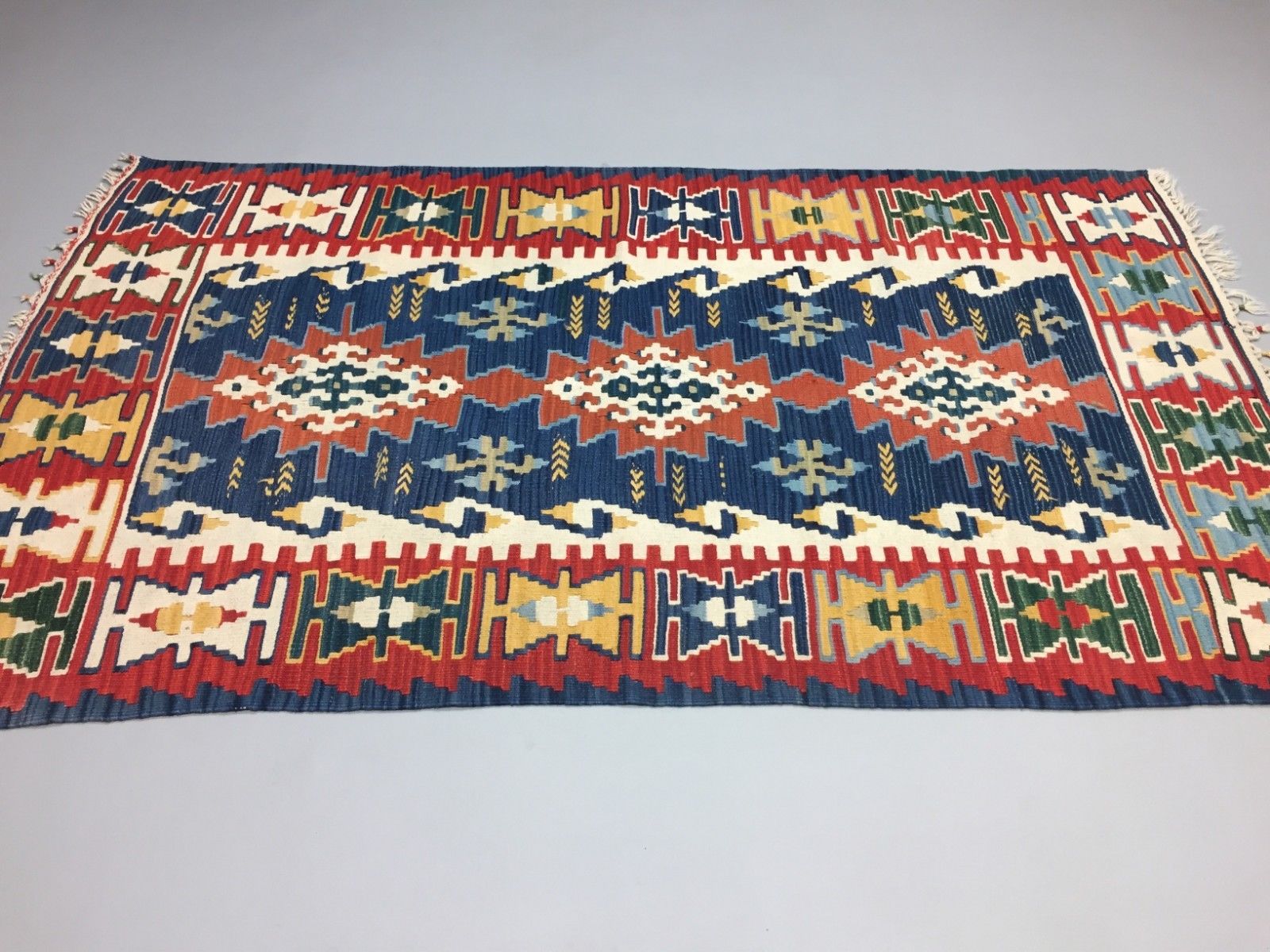 Handmade Turkish Kilim Rug shabby vintage wool country home Kelim 190x116cm Antiques:Carpets & Rugs kilimshop.myshopify.com