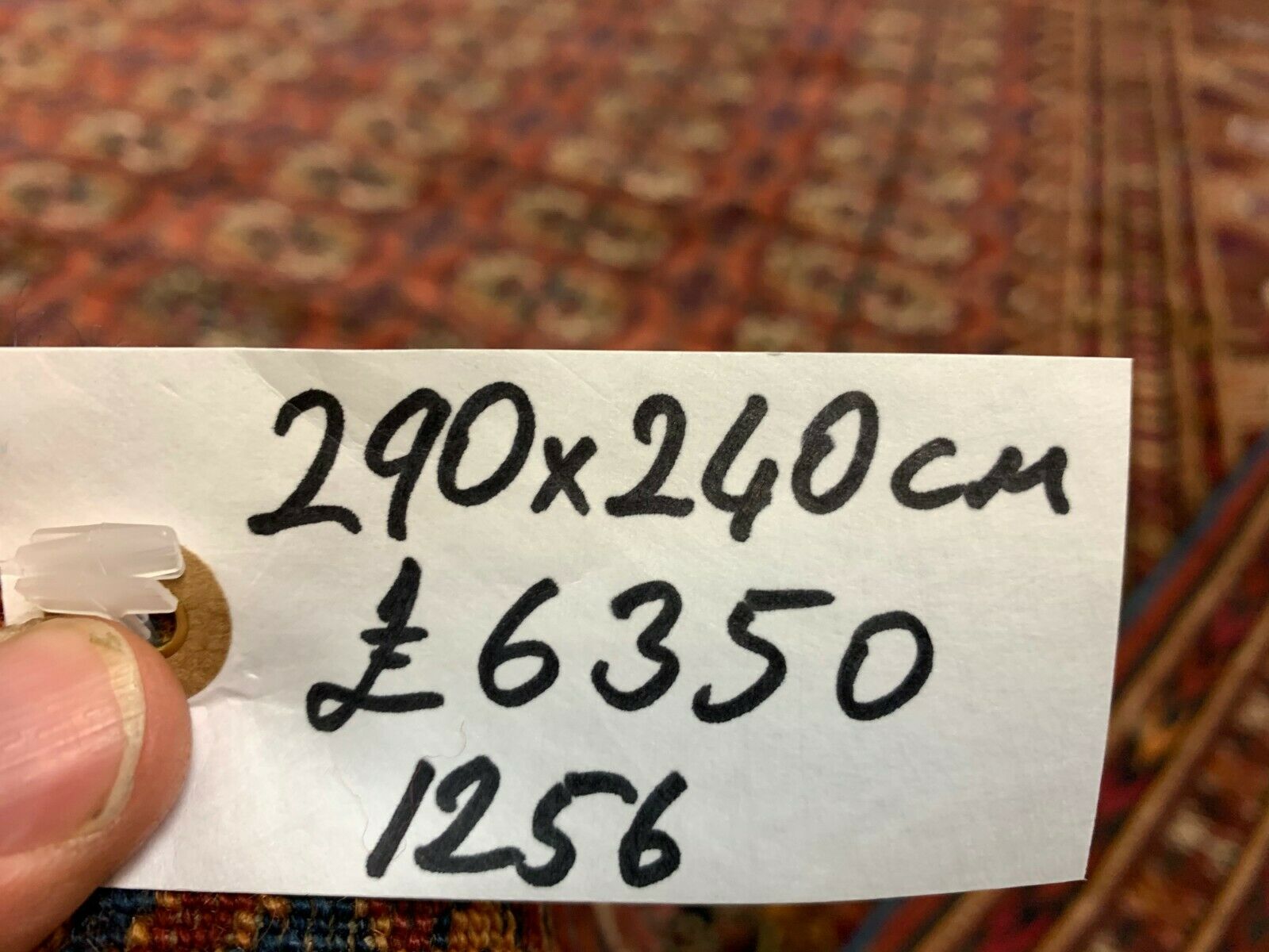 Antique Turkmen Tekke Main Carpet, 290x240 cm Turkoman Bokhara Red Black Beige kilimshop.myshopify.com