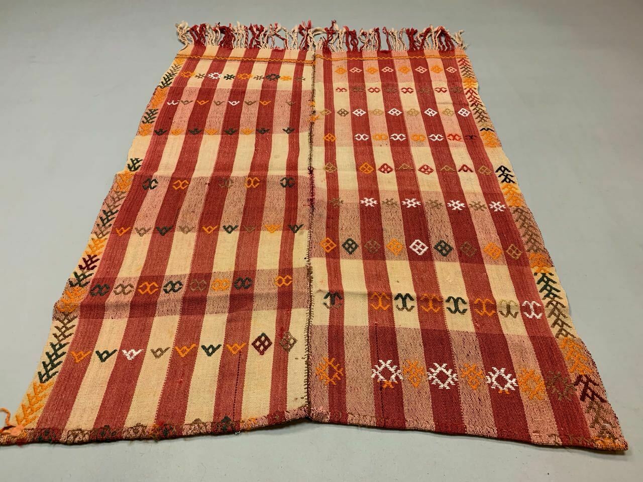 Antique Turkish Moroccan Kilim Rug shabby vintage wool Kelim 142x104 cm medium Antiques:Carpets & Rugs kilimshop.myshopify.com