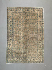 Vintage Turkish Rug 289x193 cm, Tribal Wool Carpet Large