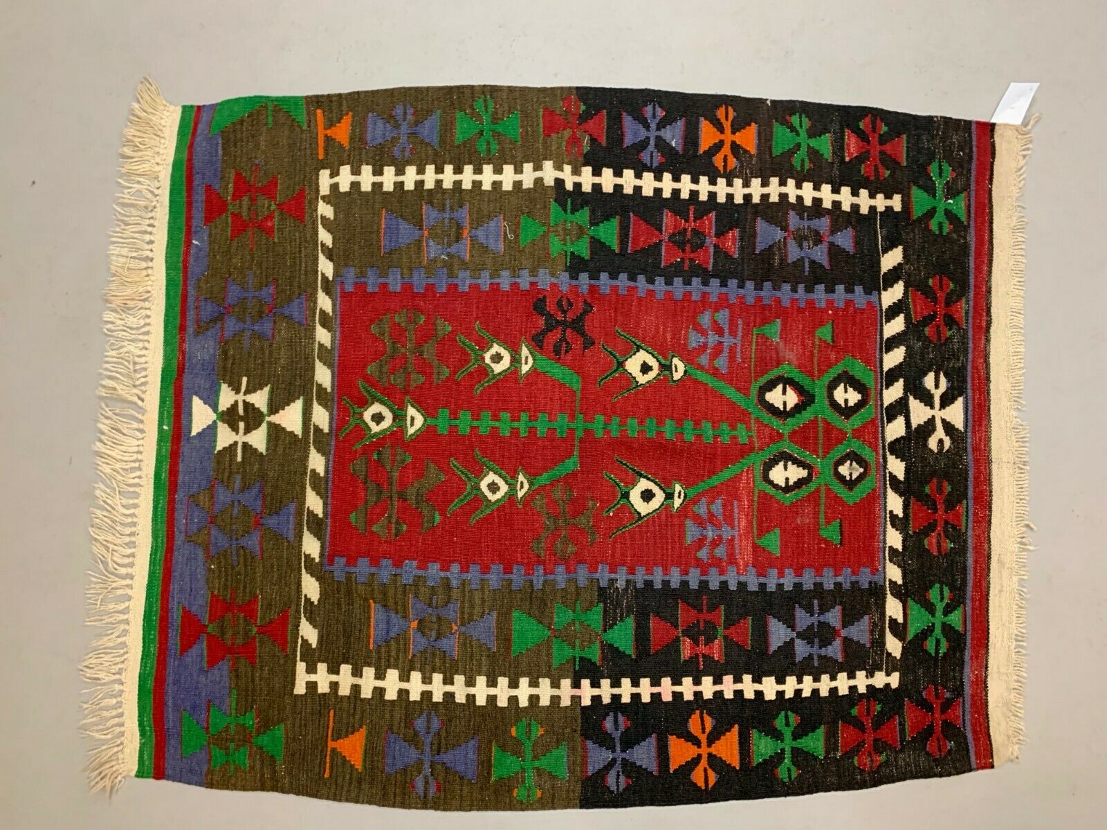 Traditional Turkish Kilim Rug shabby vintage wool Boho Kelim 135x110 cm Small Antiques:Carpets & Rugs kilimshop.myshopify.com