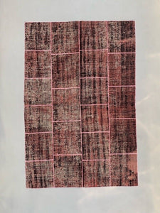 Distressed Vintage Turkish Patchwork Rug 250x165 cm Wool Large