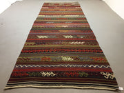 Antique Turkish Kilim Rug shabby vintage old country home Kelim 420x154cm large Antiques:Carpets & Rugs kilimshop.myshopify.com