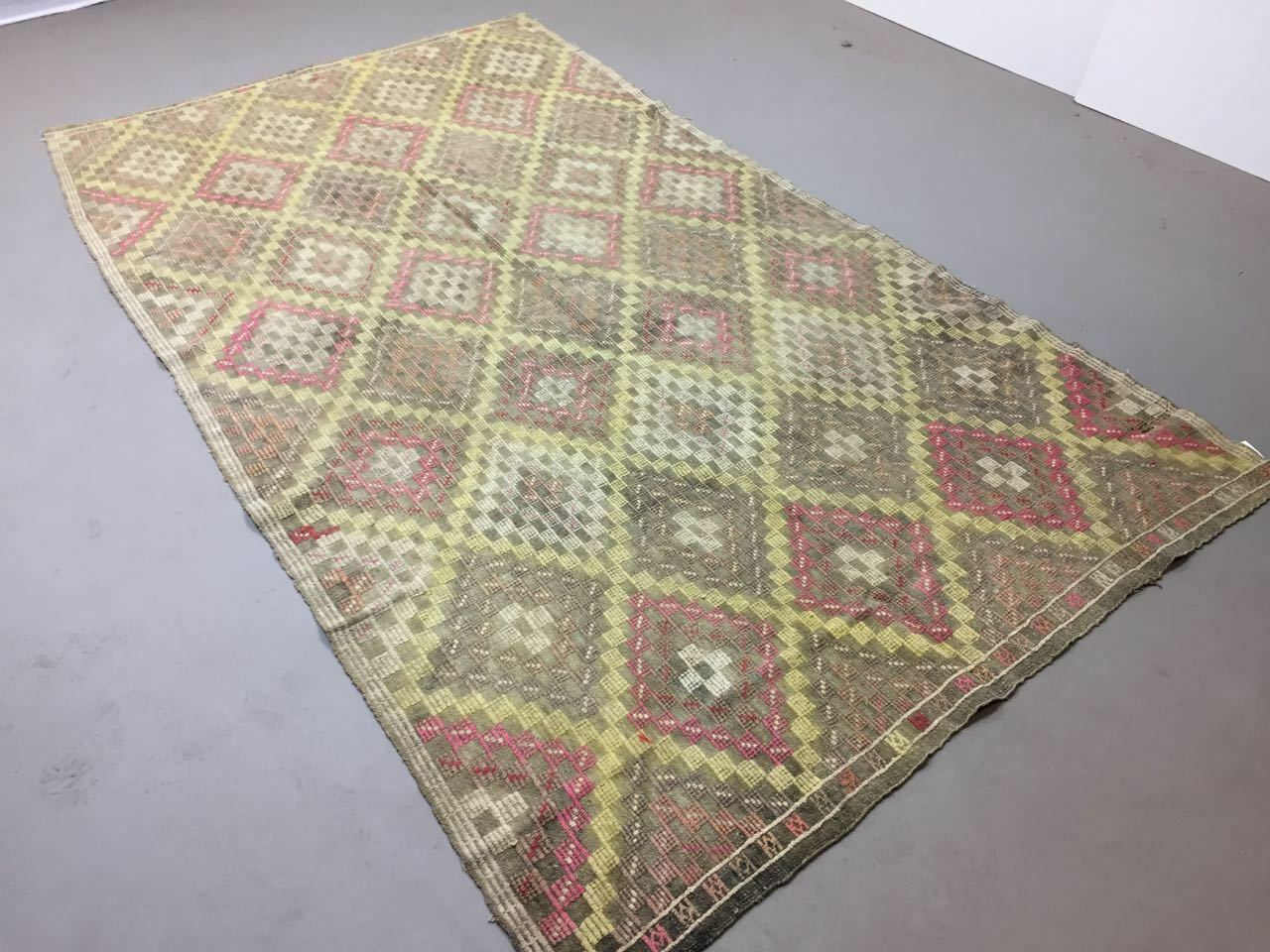 Antique Turkish Moroccan Kilim Rug shabby vintage old Kelim 288x162 cm Large Antiques:Carpets & Rugs kilimshop.myshopify.com
