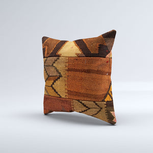 Vintage Turkish Kilim Cushion Cover 40x40 cm Square Wool Kelim Pillowcase  40807