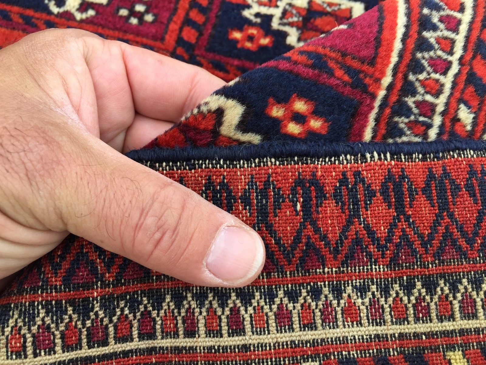 Antique Vintage Traditional Turkoman Rug Oriental Hand Made Rug 184x124cm boho Antiques:Carpets & Rugs kilimshop.myshopify.com