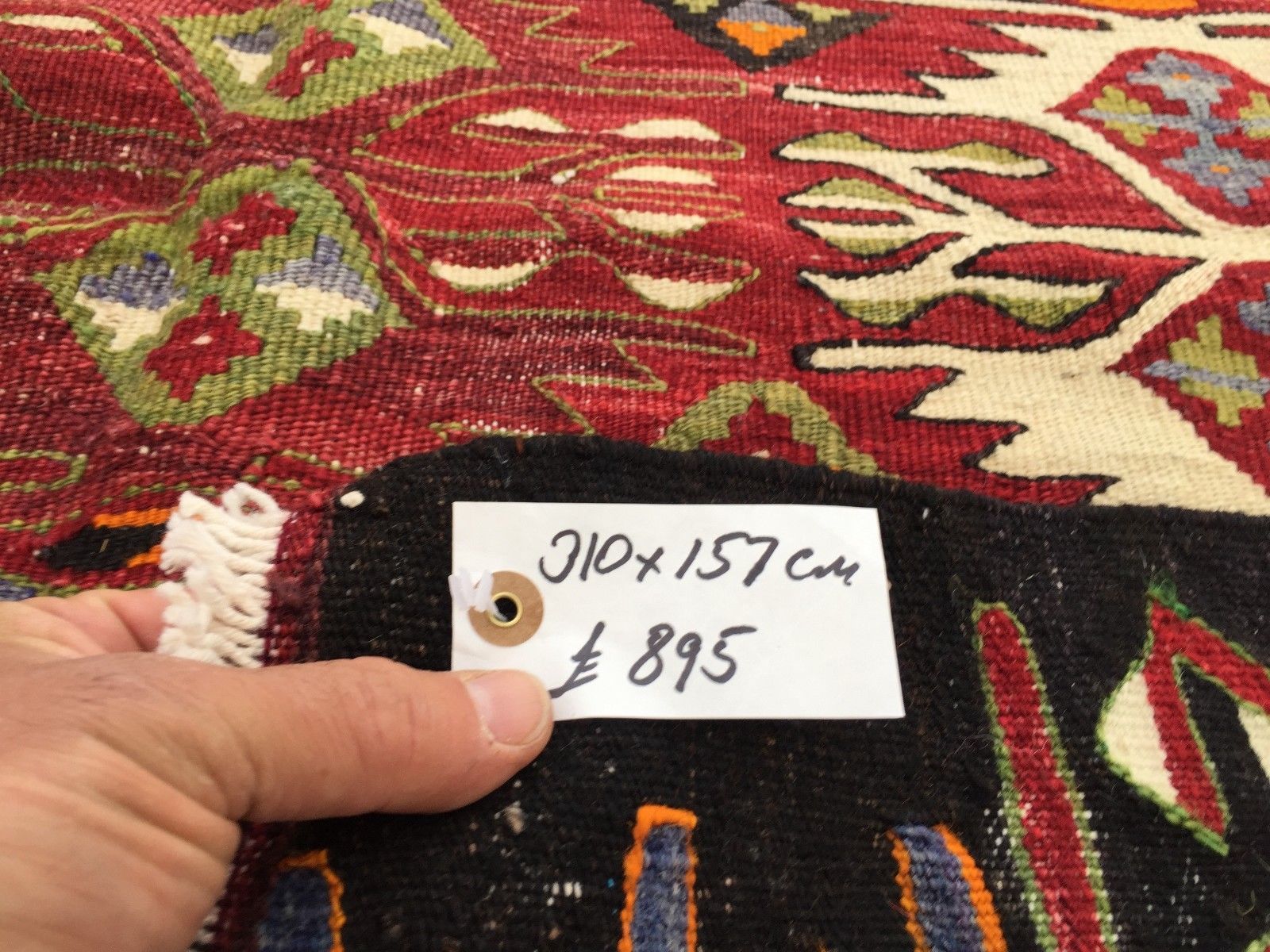 Vintage Turkish Kilim Kelim Rug 310x157 cm shabby chic wool, country home, boho Antiques:Carpets & Rugs kilimshop.myshopify.com