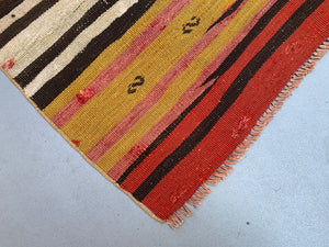Old Turkish narrow Kilim Runner 309x58 cm shabby chic, vintage kelim