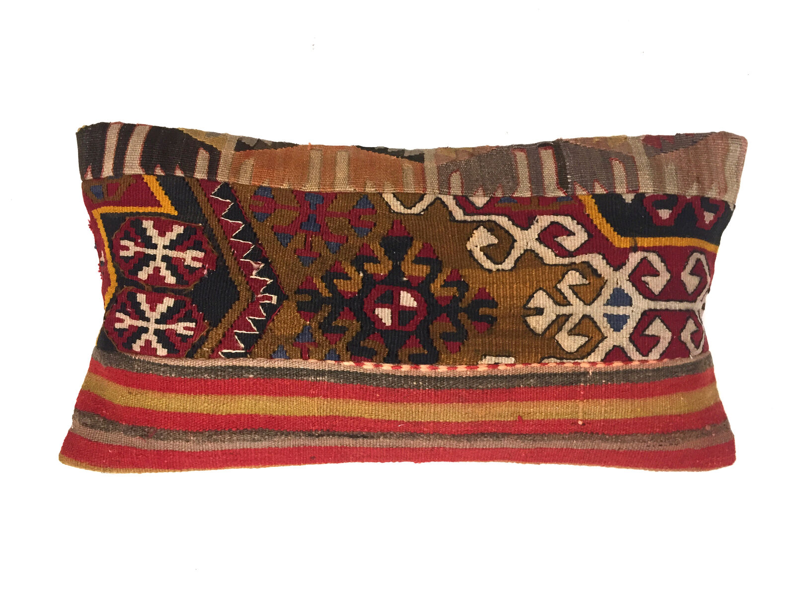 Kilim Pillow Cover 30x60 cm Meditation Bench Cushion Tapis Kelim Teppich Boho