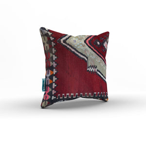 Turkish Kilim Cushion Cover 60x60 cm Square Wool Kelim Pillow Moroccan  66380