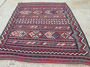 Vintage Turkish Kilim Kelim Rug 210x160cm shabby chic wool, country home, boho Home, Furniture & DIY:Rugs & Carpets:Rugs kilimshop.myshopify.com