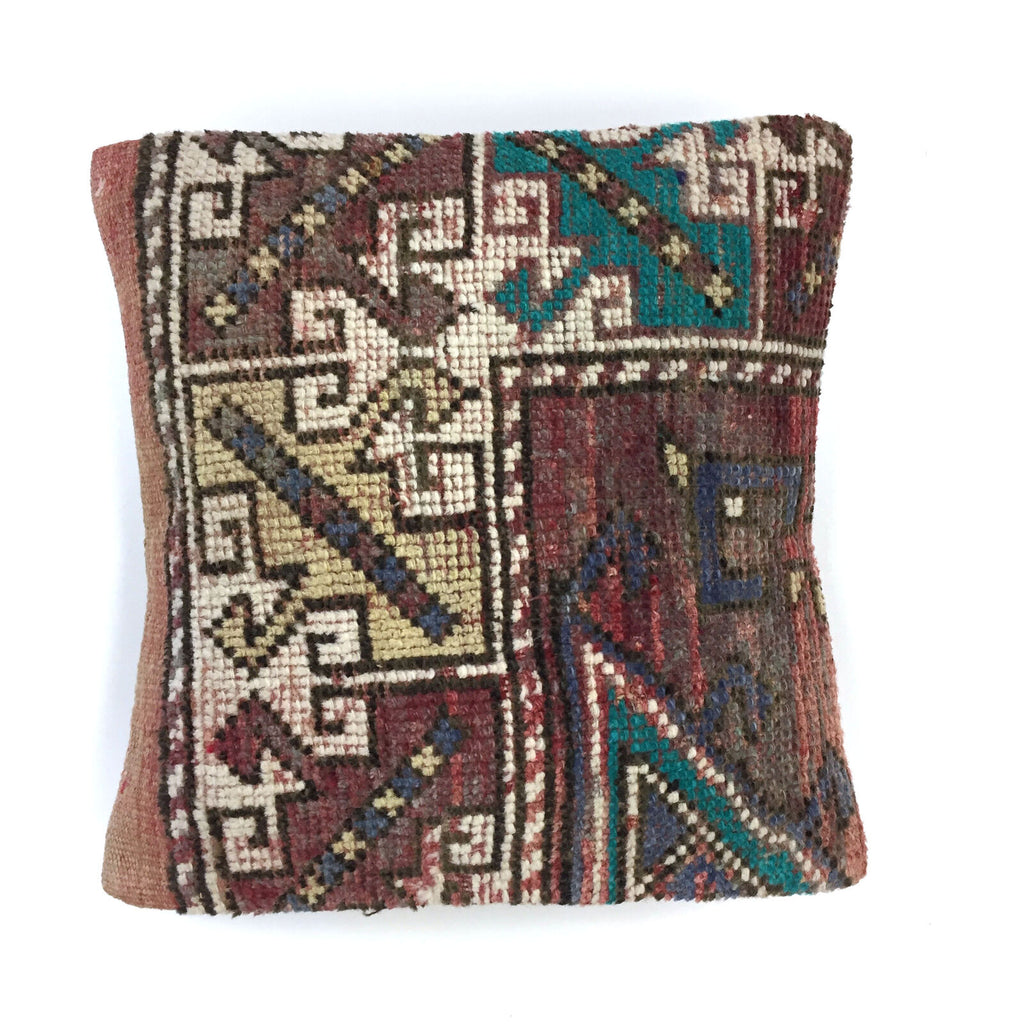 Turkish Moroccan Vintage Carpet Cushion Cover Distressed 40x40cm 16in Kilim Home, Furniture & DIY:Home Decor:Cushions kilimshop.myshopify.com