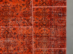 Distressed Vintage Turkish Patchwork Rug 250x168 cm Wool Large