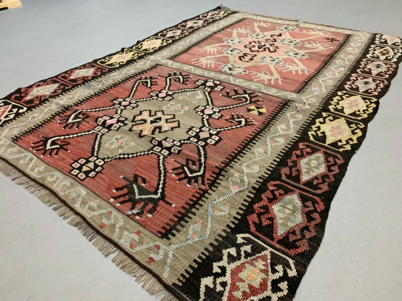 Vintage Turkish Kilim Kelim Rug 158x112 cm shabby, country home, boho  medium Antiques:Carpets & Rugs kilimshop.myshopify.com
