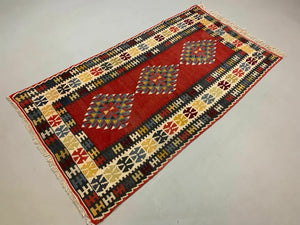 Vintage Turkish Kilim Kelim Rug shabby chic wool,Moroccan boho 190x112 cm Medium Antiques:Carpets & Rugs kilimshop.myshopify.com