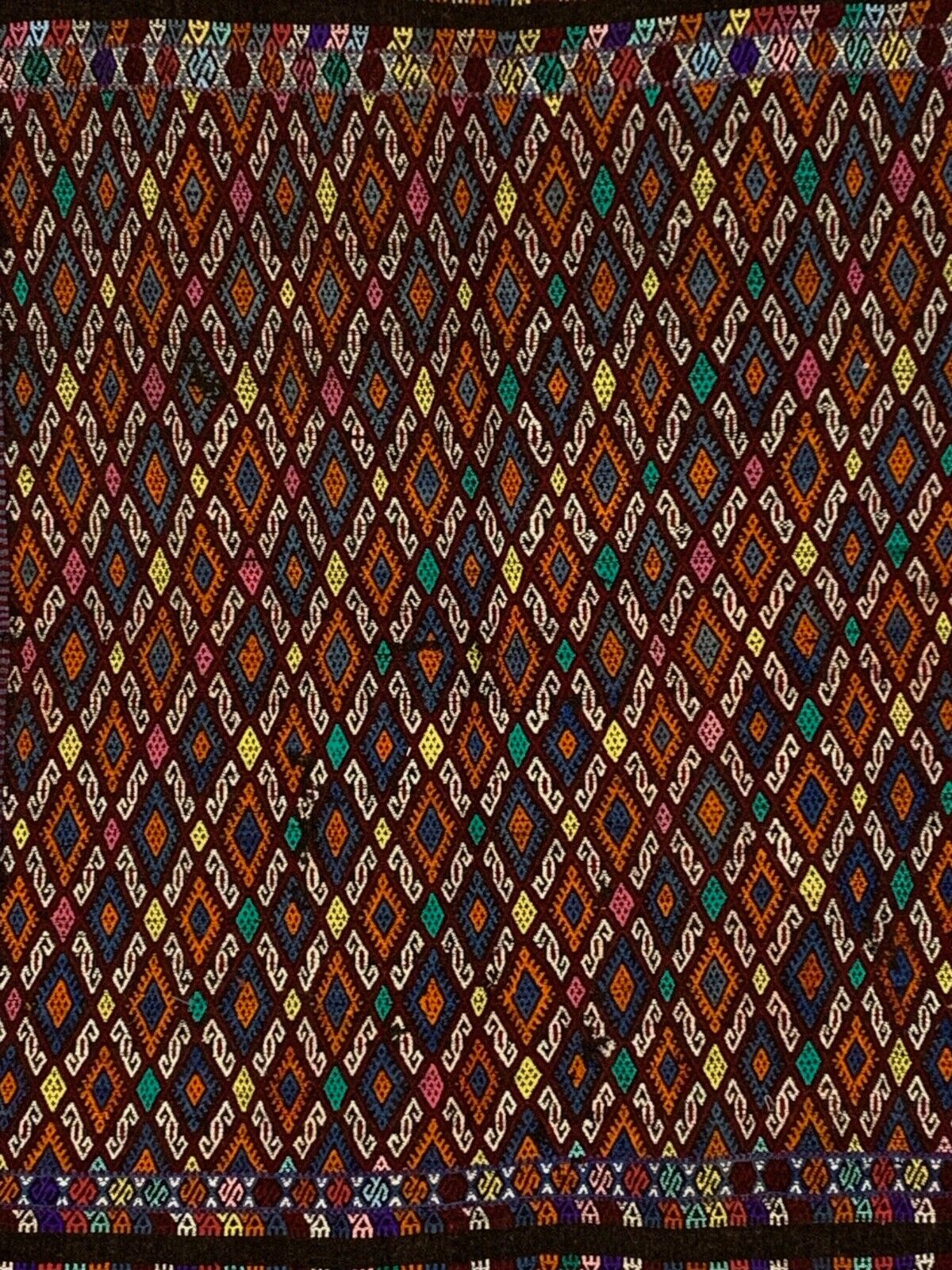 Large Vintage Turkish Kilim Rug 236x175 cm Wool Jajim Kelim