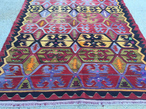 Vintage Turkish Kilim Kelim Rug 300x173cm shabby chic wool, country home, boho Antiques:Carpets & Rugs kilimshop.myshopify.com