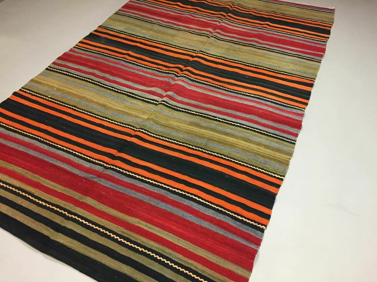 Vintage Turkish Kilim Kelim Rug 262x154 cm shabby chic wool, country home, Large Antiques:Carpets & Rugs kilimshop.myshopify.com