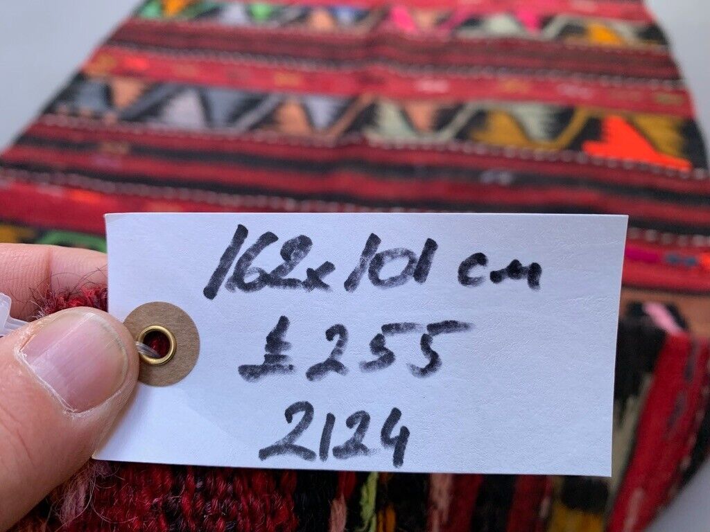 Medium Vintage Turkish Kilim Rug 162x101 cm Wool Kelim