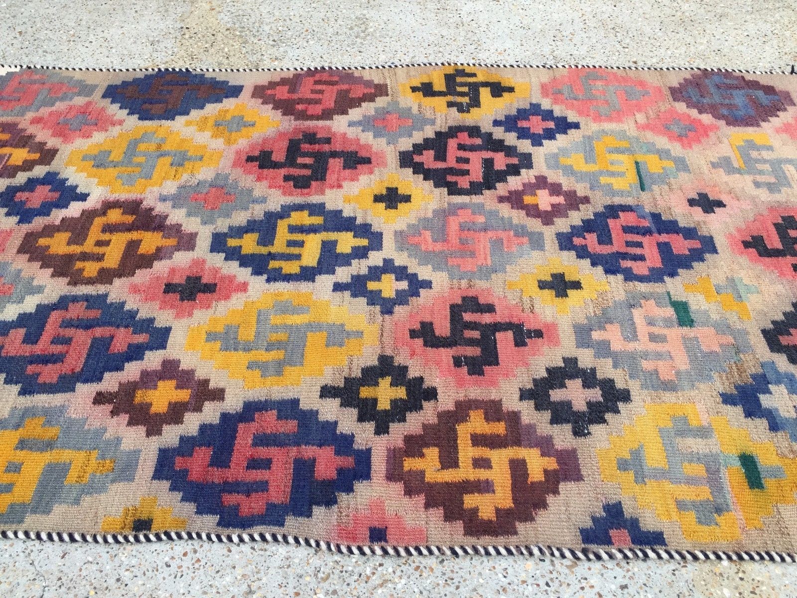 Antique Persian Kilim, kelim, country house boho vintage rustic rug, 275x132cm Antiques:Carpets & Rugs kilimshop.myshopify.com