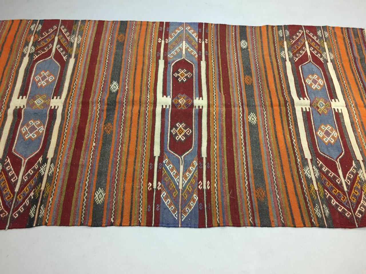 Vintage Turkish Kilim Kelim Rug 283x160 cm shabby chic wool, country home, Large Antiques:Carpets & Rugs kilimshop.myshopify.com