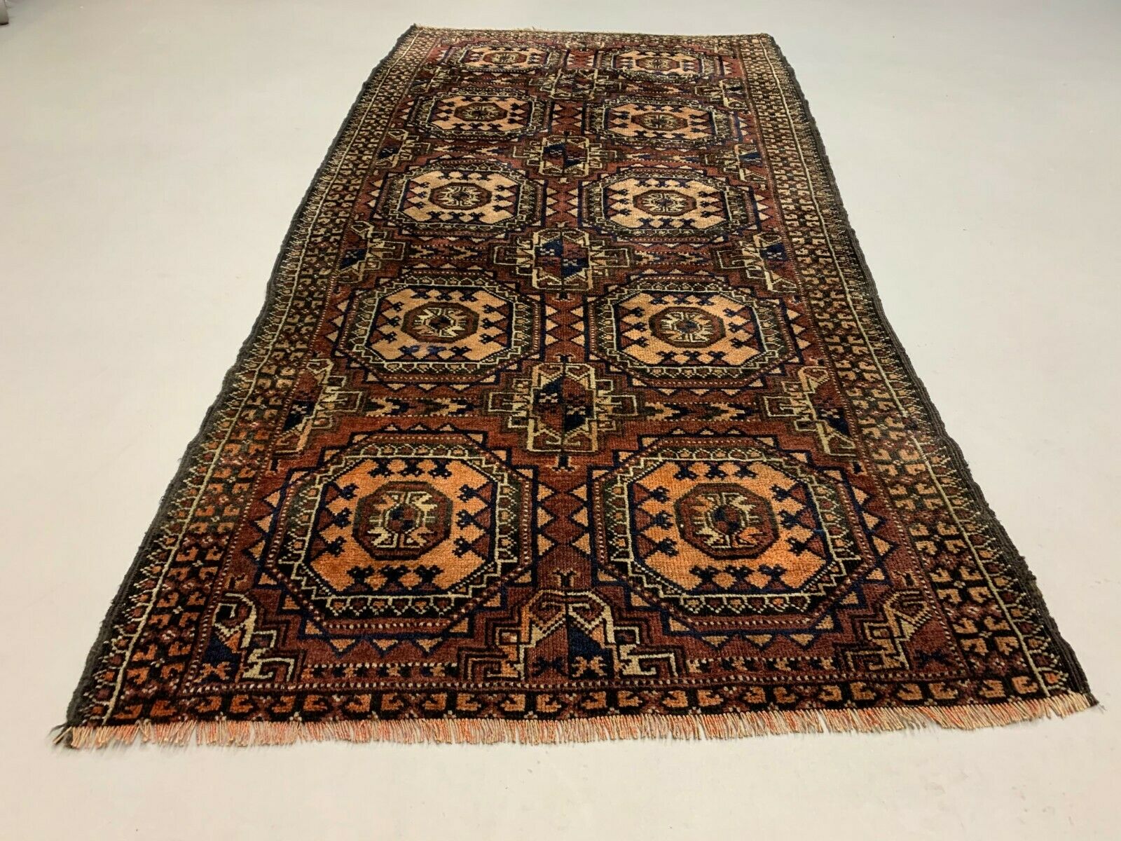 Vintage Taimuri Afghan Tribal Rug 188x94 cm Black Brown