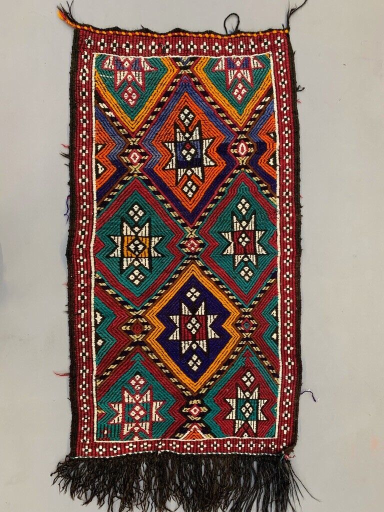 Small Vintage Turkish Kilim Rug 130x71 cm Wool Kelim