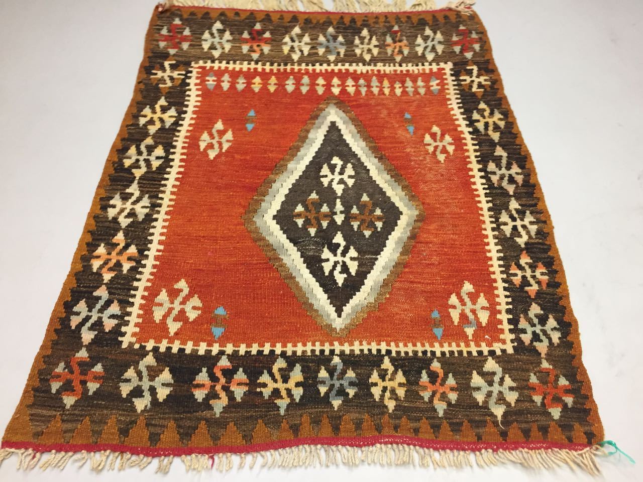 Tribal Turkish Kilim Rug shabby vintage wool country home Kelim 130x97cm Antiques:Carpets & Rugs kilimshop.myshopify.com