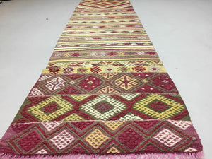 Old Turkish narrow Kilim Runner 210x58 cm, shabby chic, vintage  decor kelim rug Antiques:Carpets & Rugs kilimshop.myshopify.com