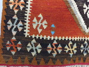 Tribal Turkish Kilim Rug shabby vintage wool country home Kelim 130x97cm Antiques:Carpets & Rugs kilimshop.myshopify.com