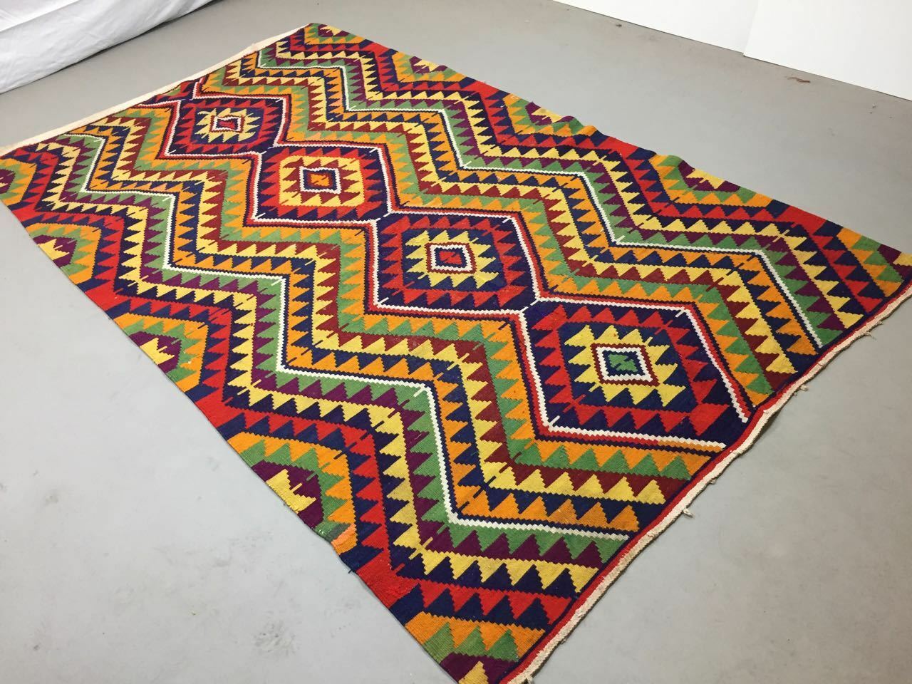 Vintage Turkish Kilim Kelim Rug 300x187 cm shabby chic wool, country home Large Antiques:Carpets & Rugs kilimshop.myshopify.com