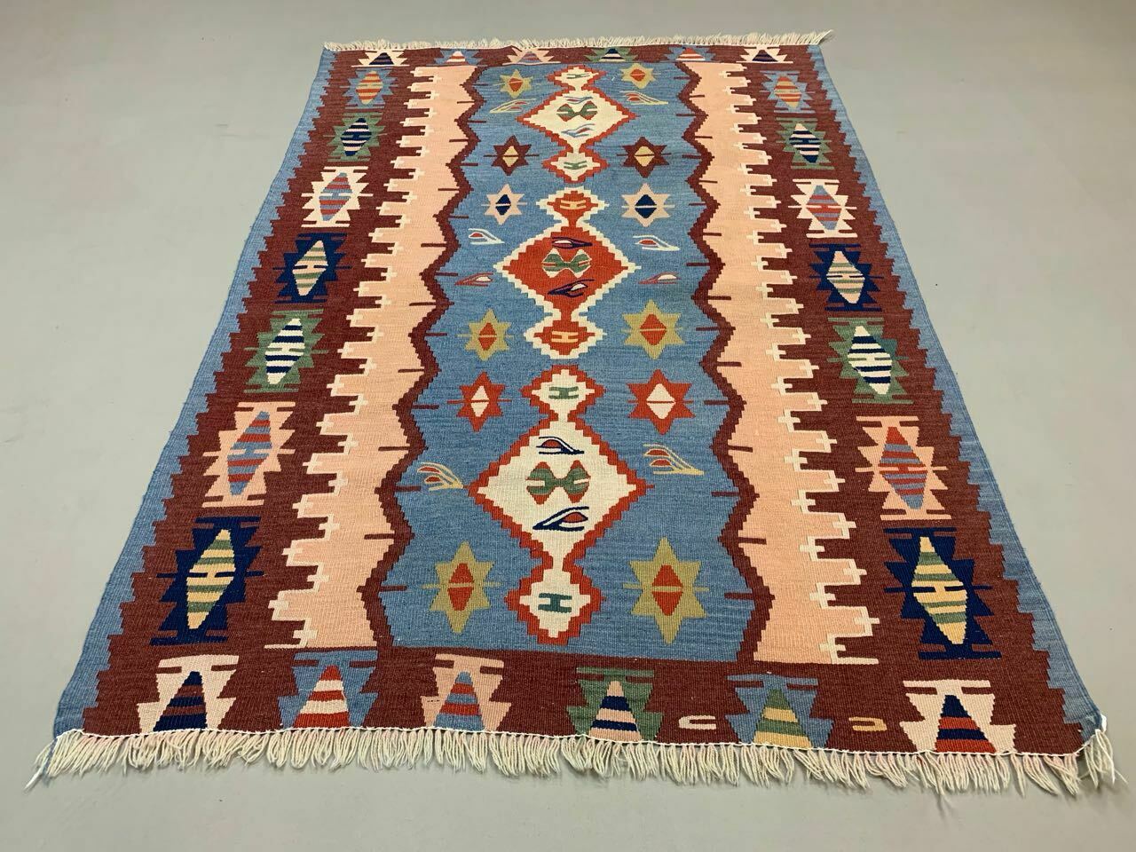 Turkish Ushak Kilim Rug shabby vintage wool decor Kelim 162x105 cm Medium Home, Furniture & DIY:Rugs & Carpets:Rugs kilimshop.myshopify.com