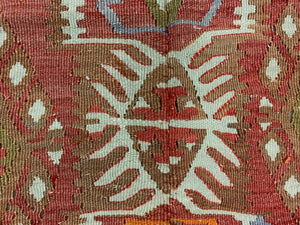 Vintage Turkish Kilim 348x144 cm Wool Kelim Rug, Runner Large kilimshop.myshopify.com