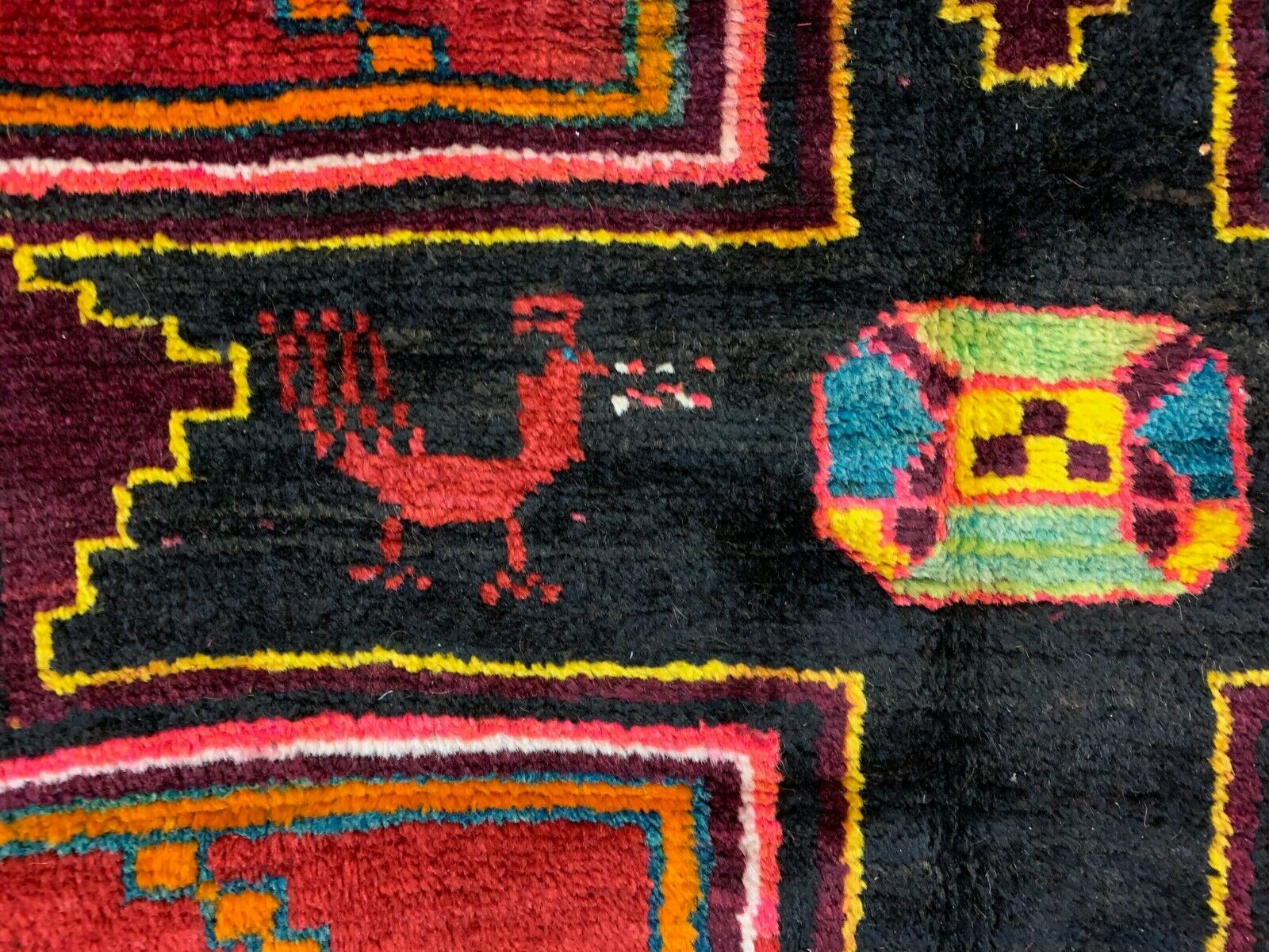 Vintage Caucasian Rug 290x155 cm, Kazak carpet kilimshop.myshopify.com