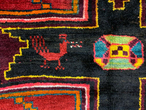 Vintage Caucasian Rug 290x155 cm, Kazak carpet kilimshop.myshopify.com