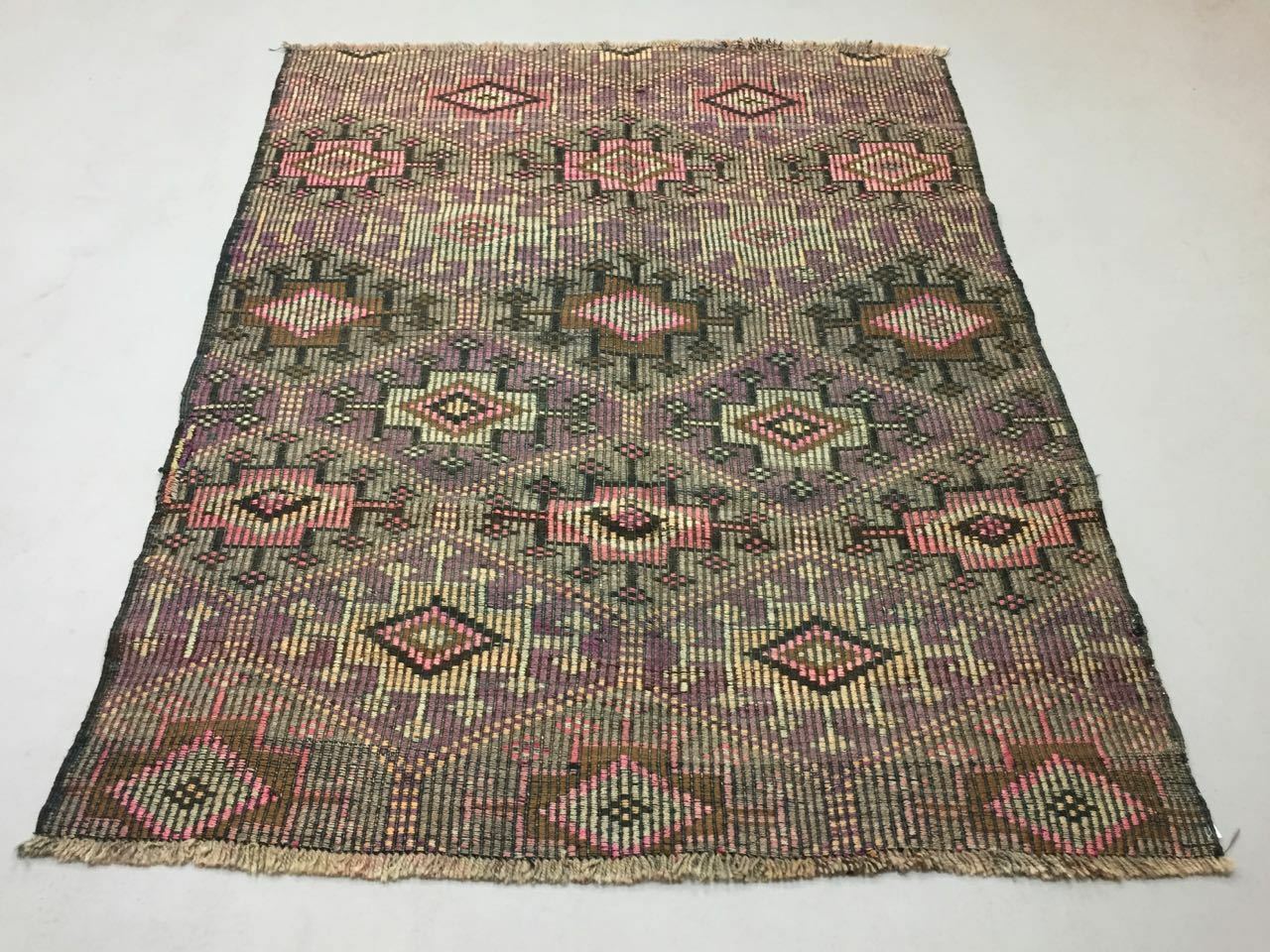 Vintage Turkish Kilim Kelim Rug shabby wool, country home, boho 186x148cm medium Antiques:Carpets & Rugs kilimshop.myshopify.com